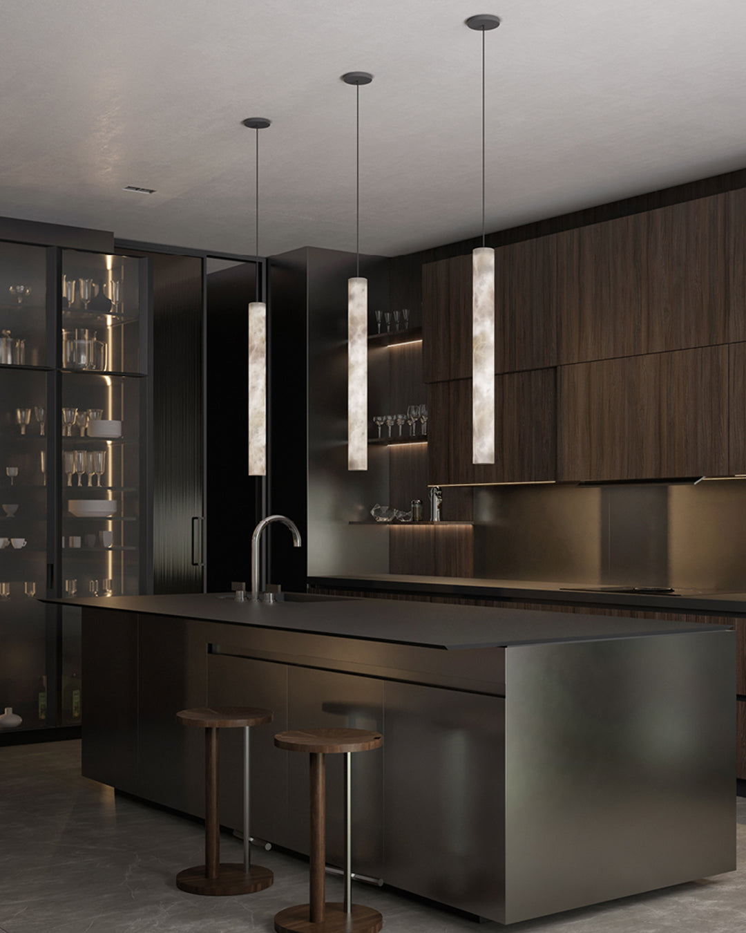WOW Alabaster Tube Dining Room Pendant Light-wow2882