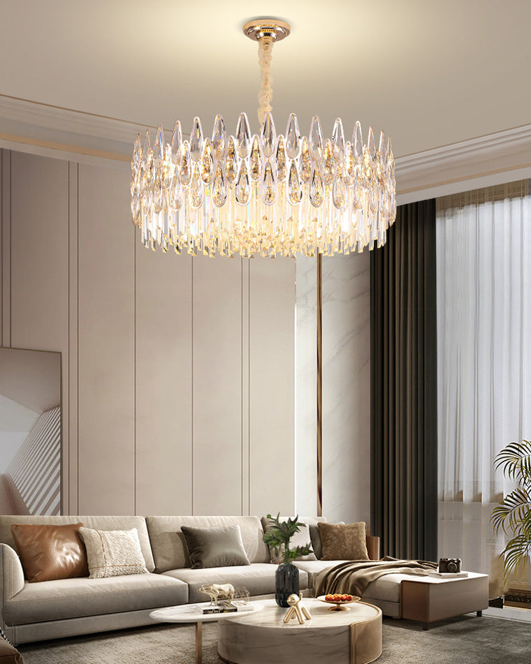 WOW Rose Gold Round Crystal Chandelier-wow2545