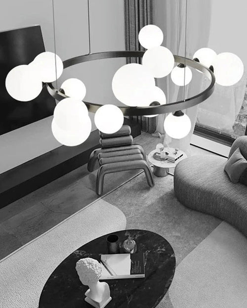 WOW Circular Frosted Bubble Chandelier-wow2494