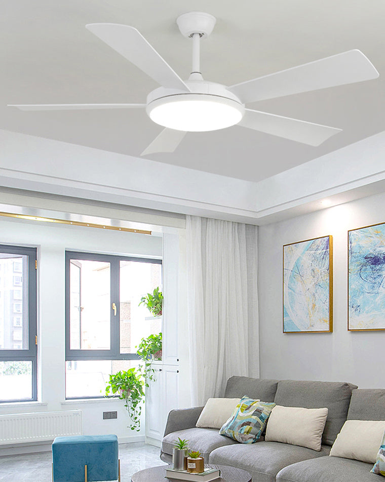 WOW 5 Blade Mid Century Modern Ceiling Fan Lamp-wow5113
