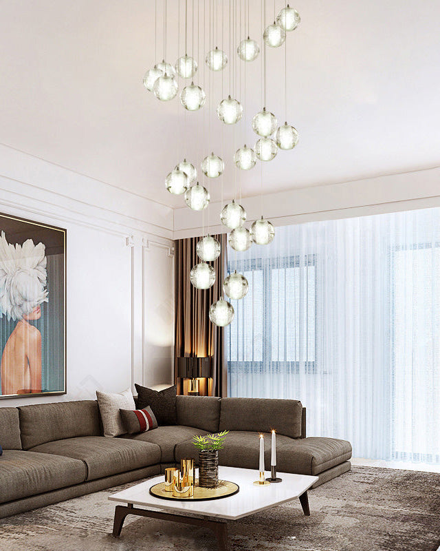 WOW Cascading Glass Ball Dining Room Chandelier-wow2648