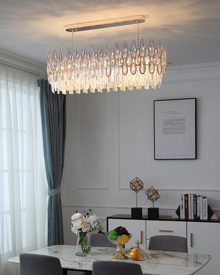 WOW Rose Gold Linear Crystal Chandelier-wow2546