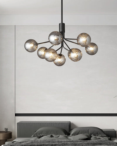 WOW Glass Globe Brass Chandelier-wow2372