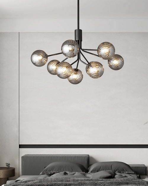 WOW Glass Globe Brass Chandelier-wow2372