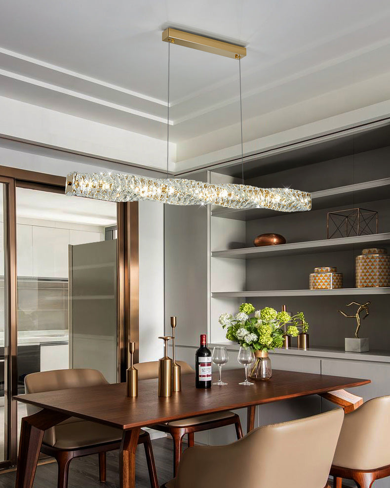 WOW Twist Linear Crystal Chandelier-wow2193