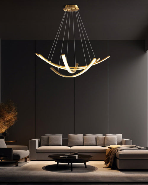 WOW Arc Led Brass Chandelier-wow2569