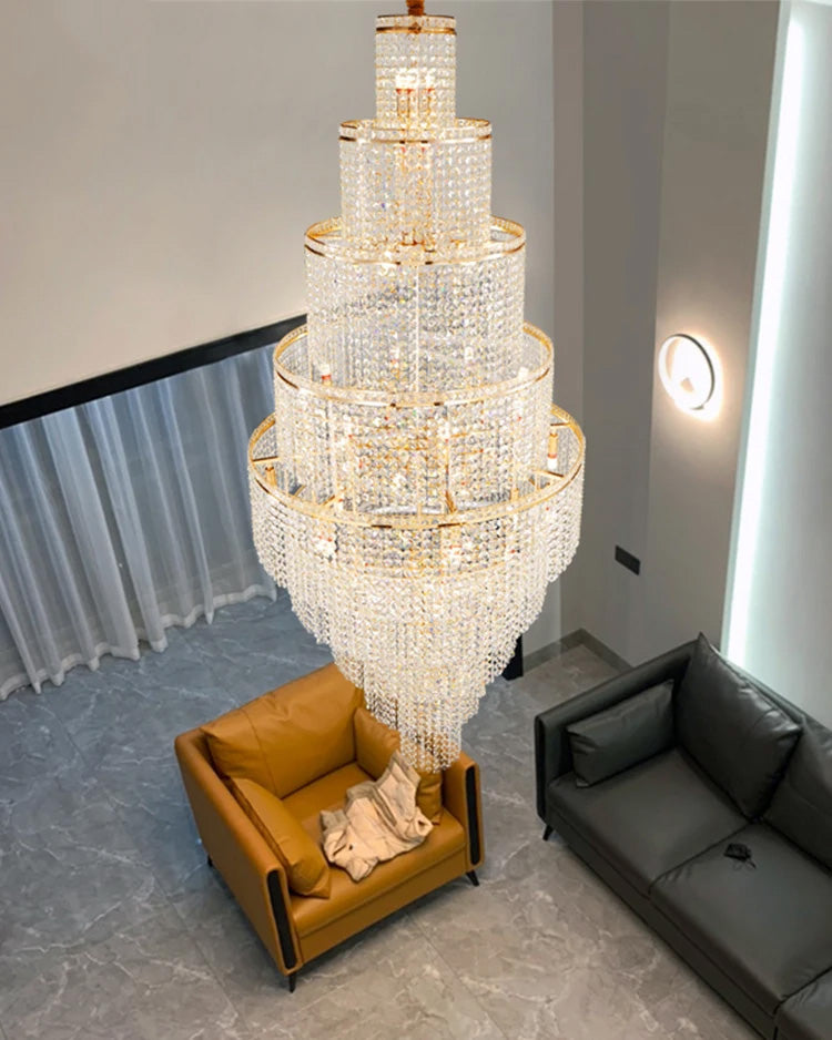 WOW Tiered Crystal Foyer Chandelier-wow2386