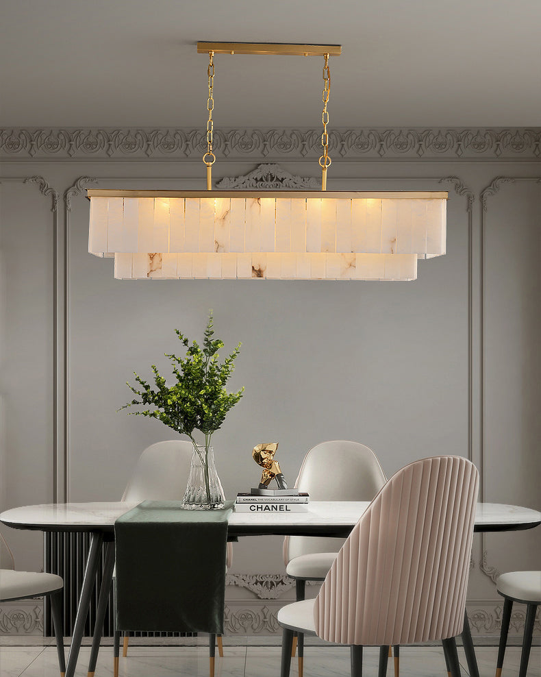 WOW Rectangular Alabaster Chandelier-wow2854