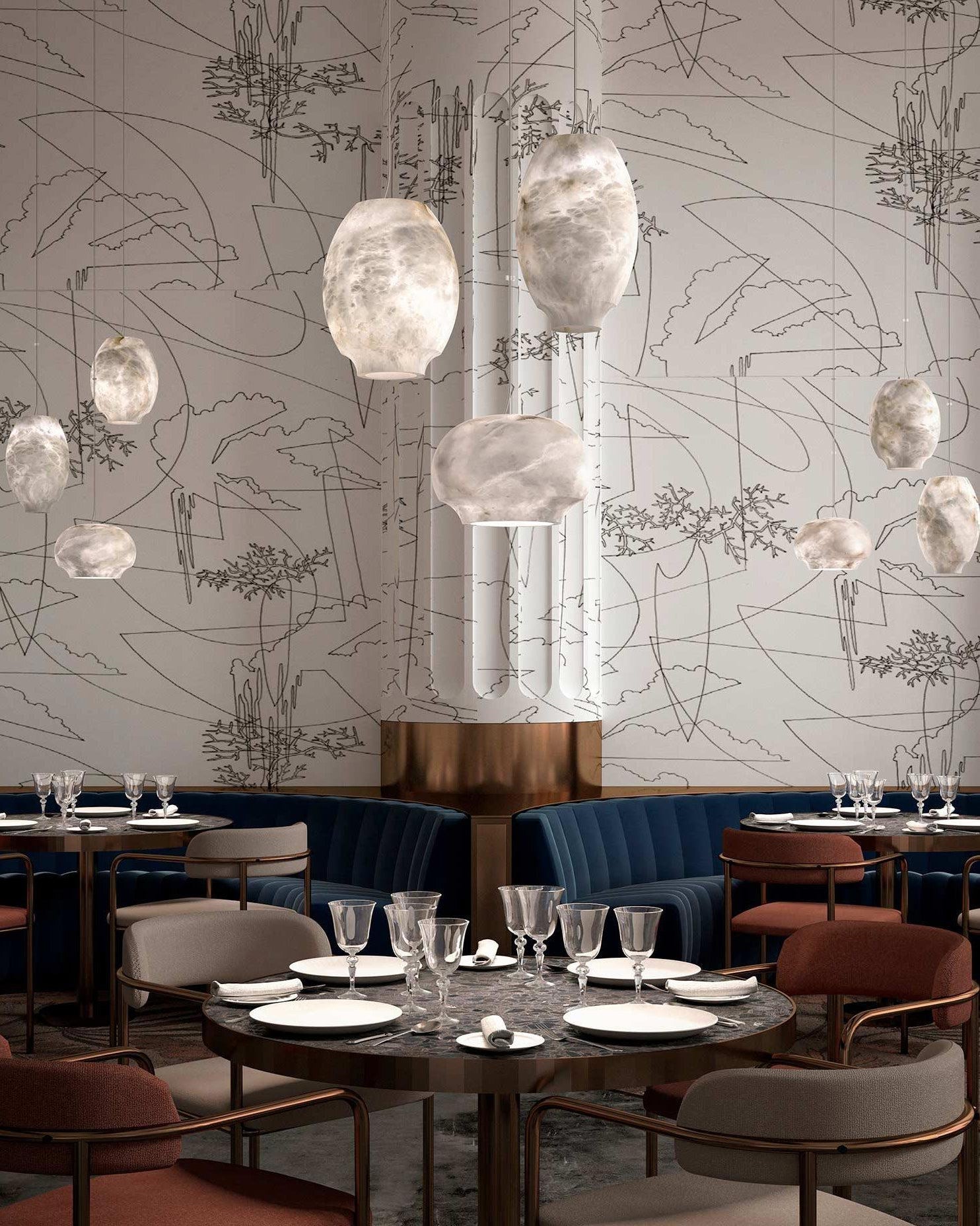 WOW Camille Alabaster Pendant Light-wow2895