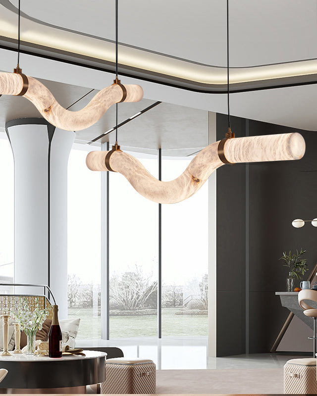 WOW Liberty Curved Alabaster Pendant Light-wow2891