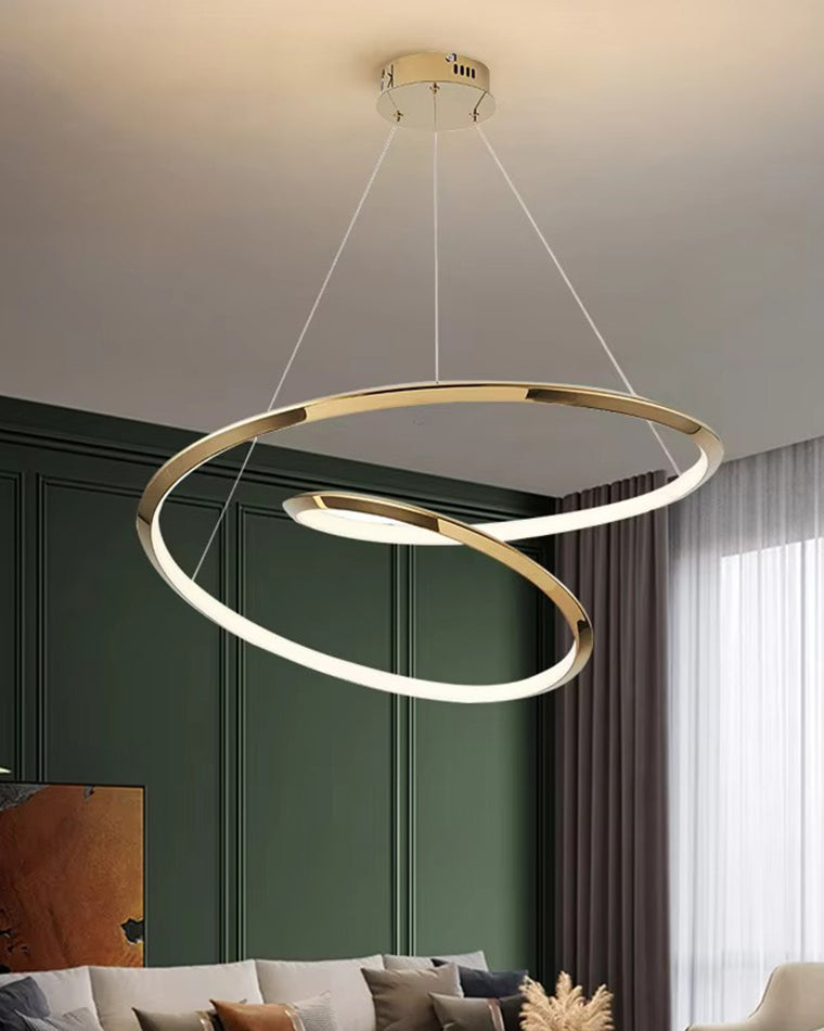 WOW Gold Swirl Stainless Steel Chandelier-wow2708