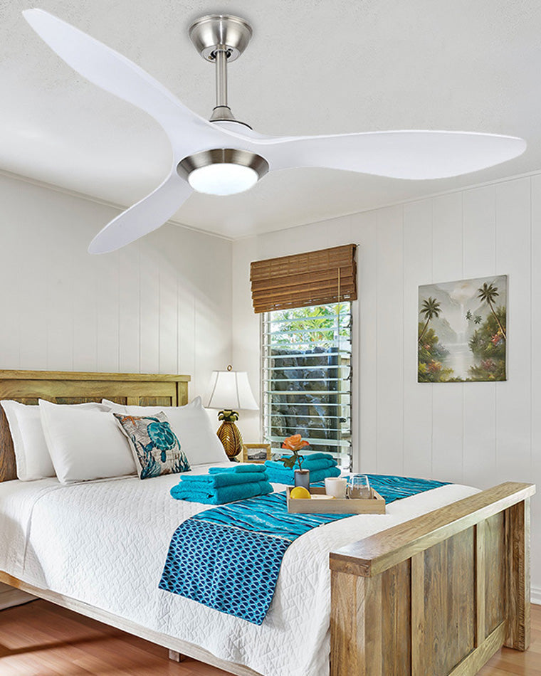WOW Coastal White Large Ceiling Fan Lamp-wow5055
