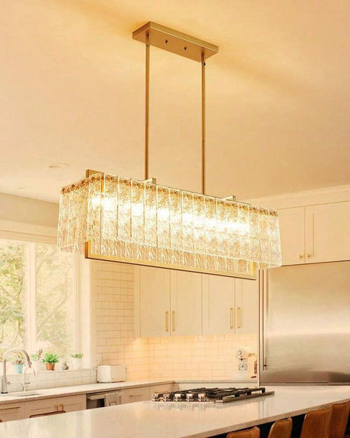 WOW Textured Glass Linear Chandelier-WOW2620