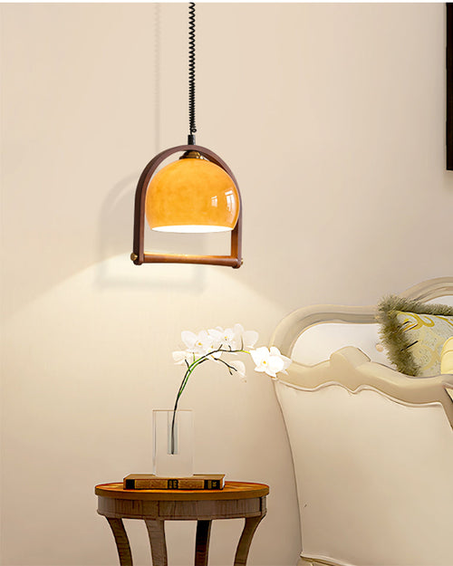 WOW Dome Glass Rise Fall Pendant Light-wow2934