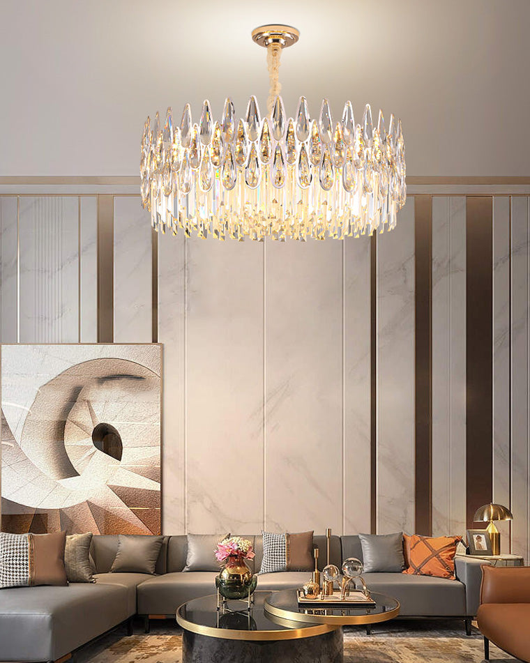 WOW Rose Gold Round Crystal Chandelier-wow2545