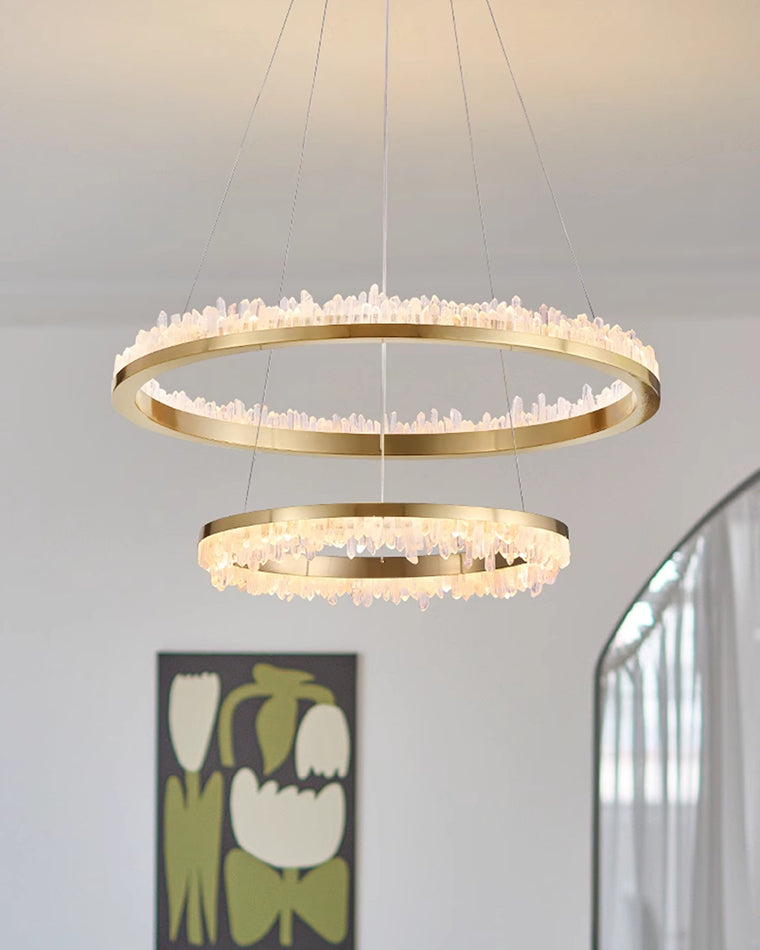 WOW Rock Crystal Circular Led Chandelier-wow2715