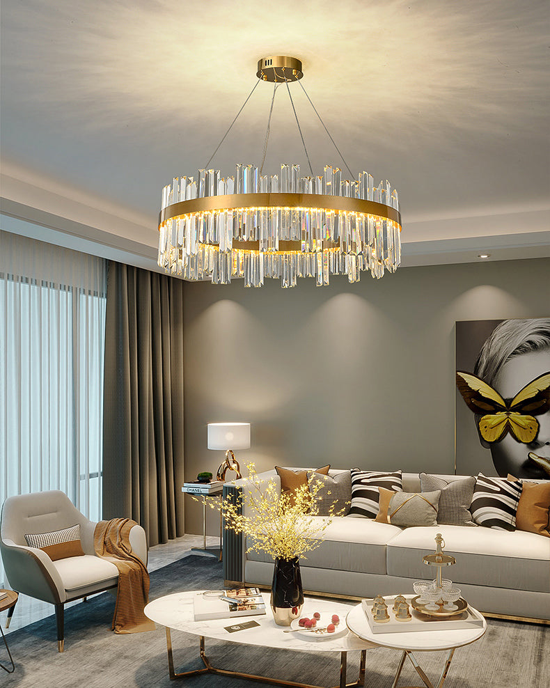 WOW Luxury LED Gold Plated Crystal Chandelier-wow2531