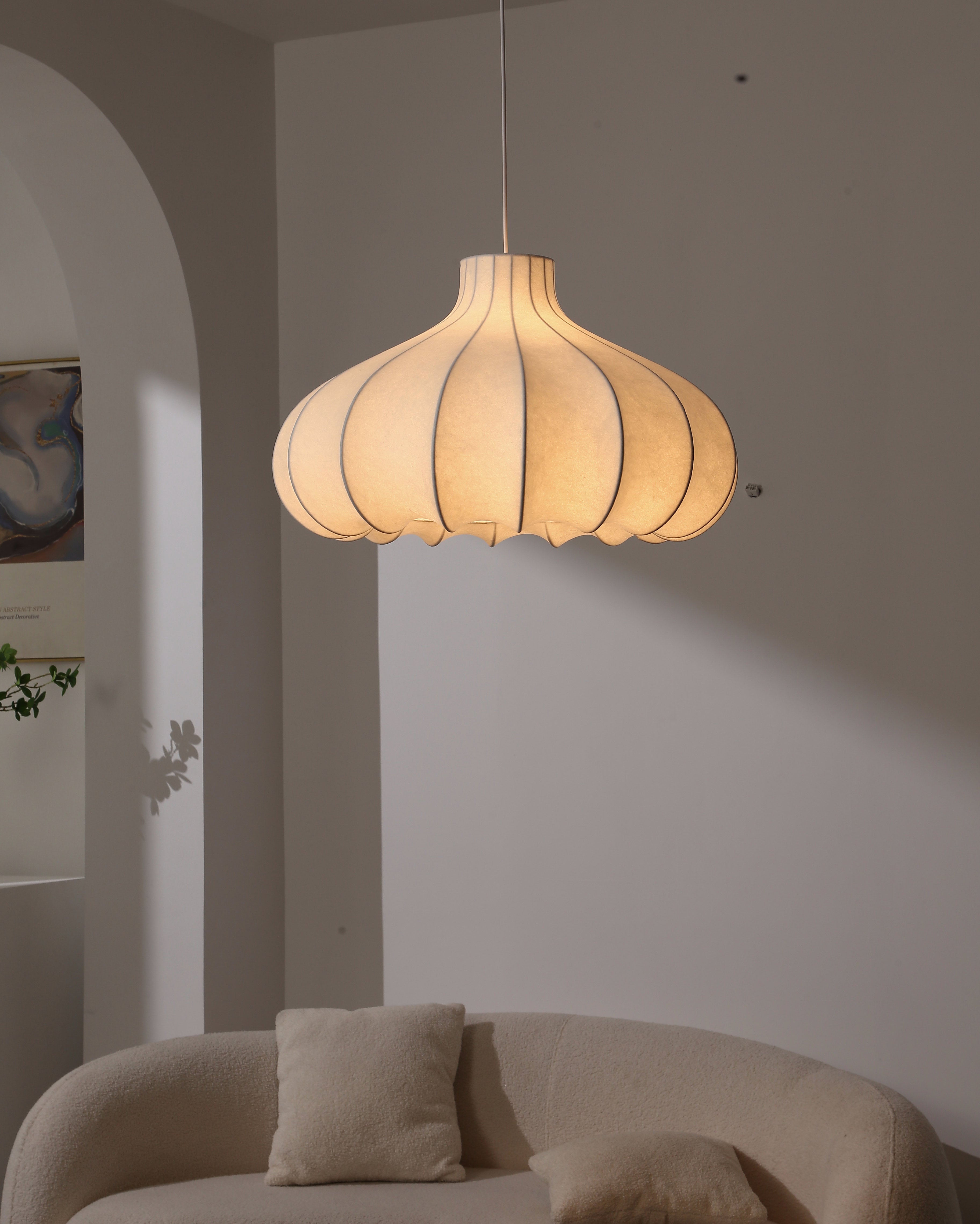 WOW Pumpkin Silk Pendant Light-wow2568