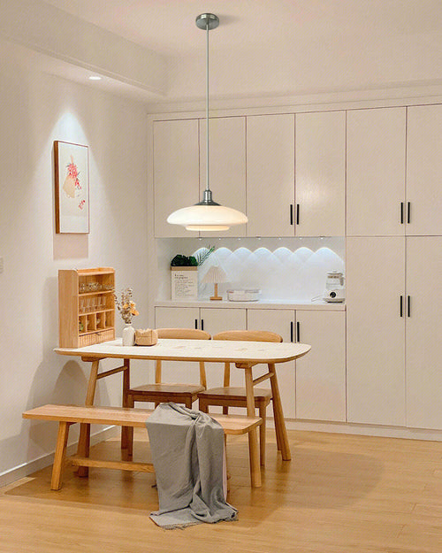 WOW Milk Glass Flying Saucer Pendant Light-wow2748