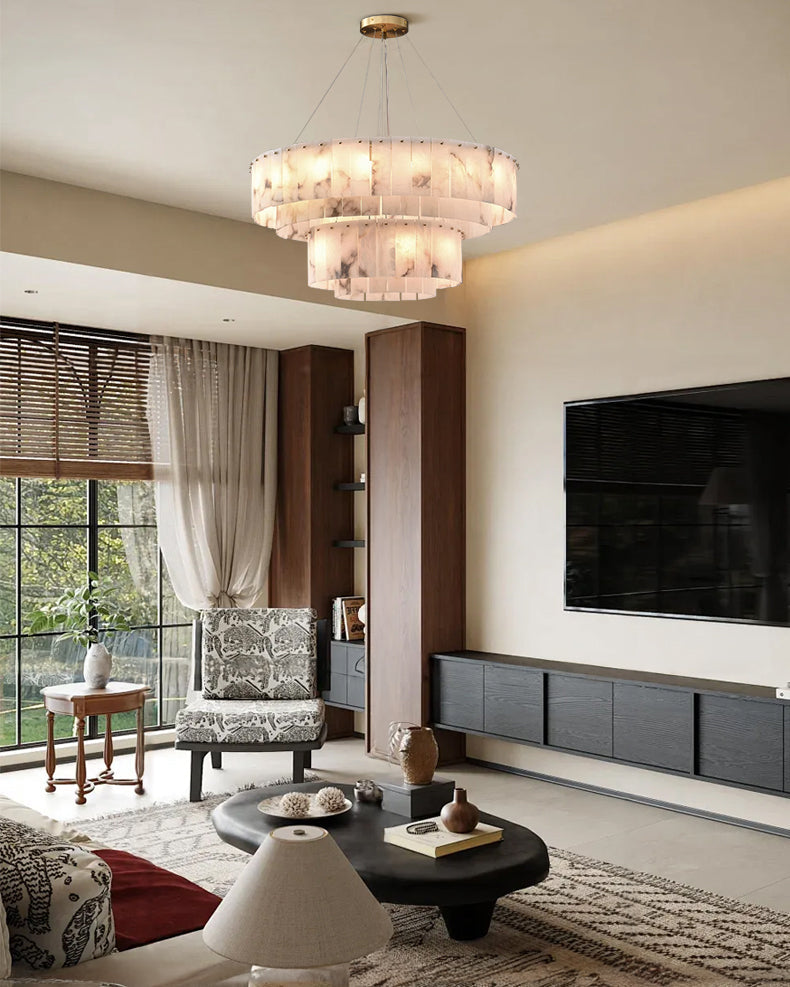 WOW Tiered Alabaster Chandelier-wow2844