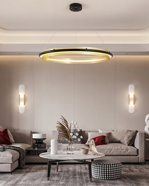 WOW Black and Gold Ring LED Chandelier-wow2119a