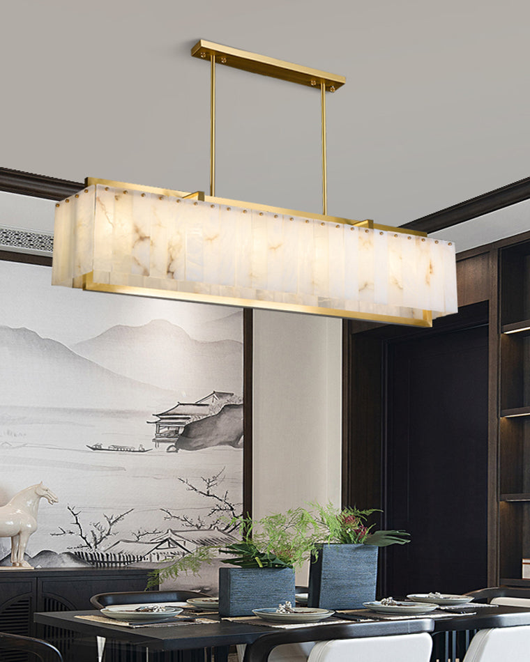 WOW Rectangular Alabaster Chandelier-wow2390b