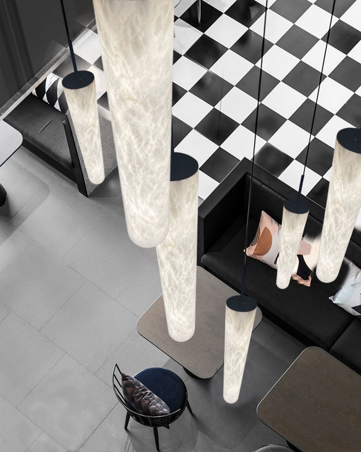WOW Alabaster Tube Dining Room Pendant Light-wow2882