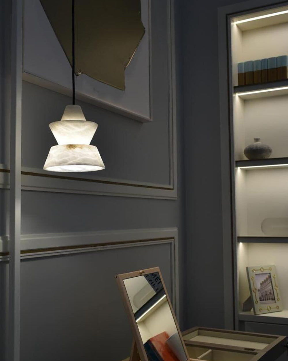 WOW Hat Shaded Alabaster Pendant Light-wow2896