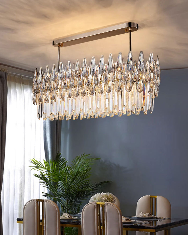WOW Rose Gold Linear Crystal Chandelier-wow2546