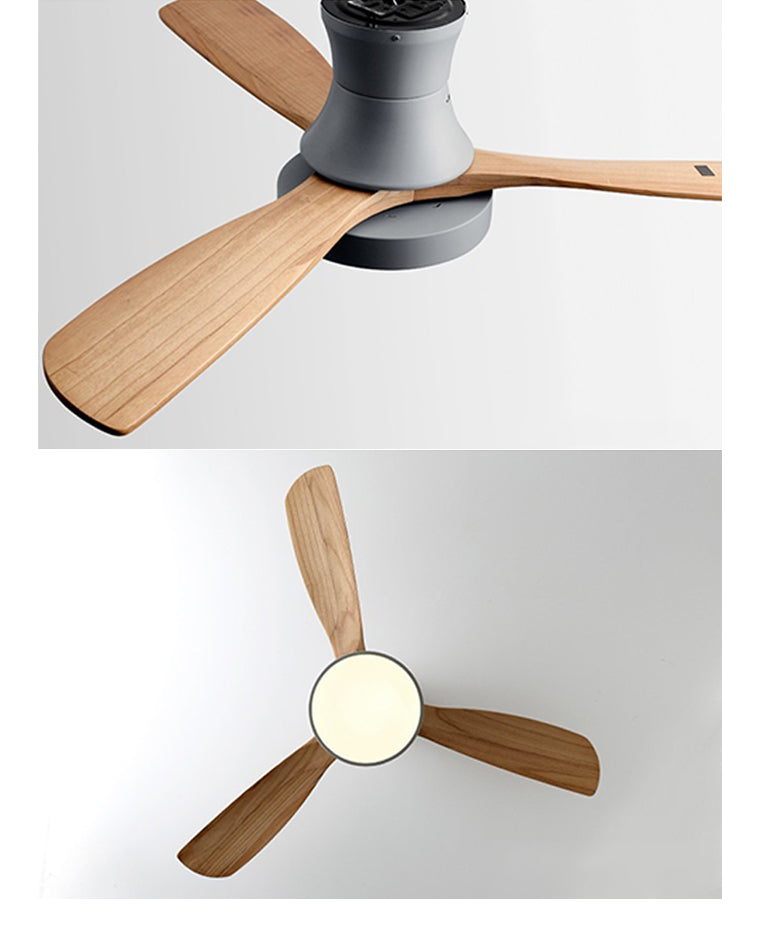 WOW 3 Wood Blade Hugger Ceiling Fan Lamp-wow5120