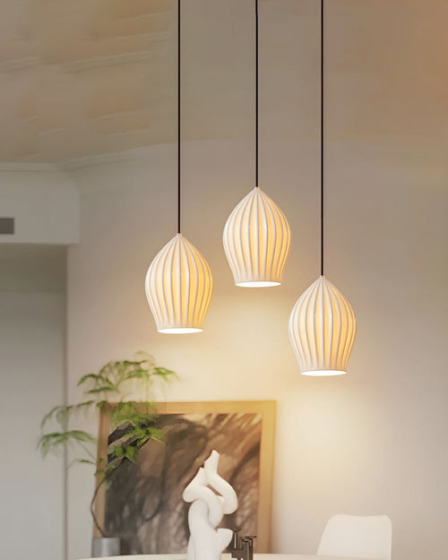 WOW Ribbed Bud Ceramic Chandelier-WOW2132a