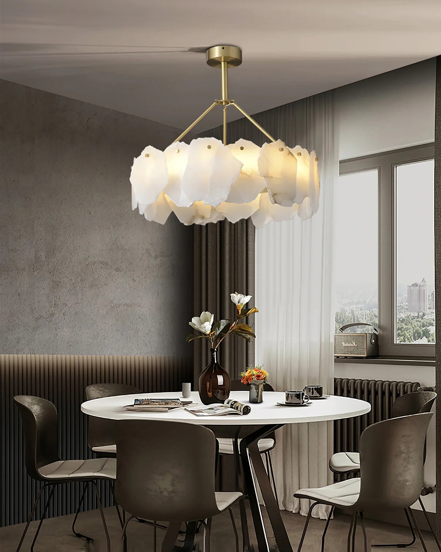 WOW Alabaster Round Chandelier-wow2392a