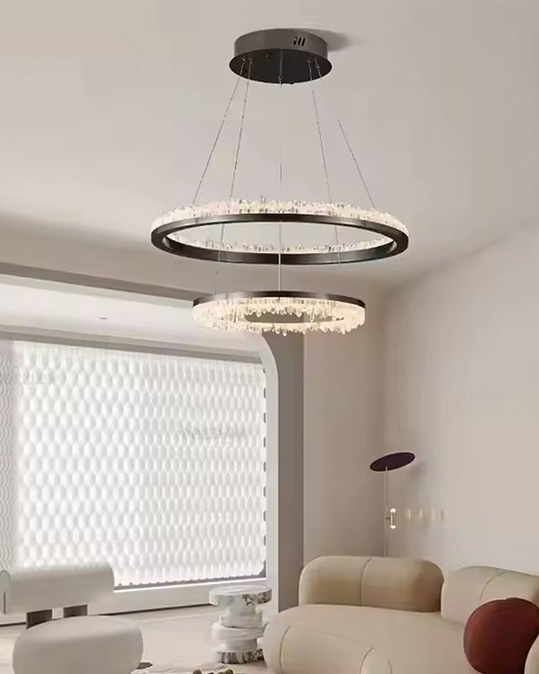 WOW Rock Crystal Circular Led Chandelier-wow2715