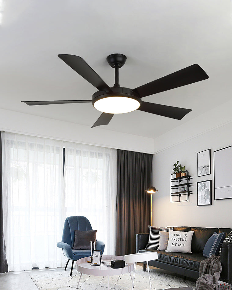 WOW 5 Blade Mid Century Modern Ceiling Fan Lamp-wow5113