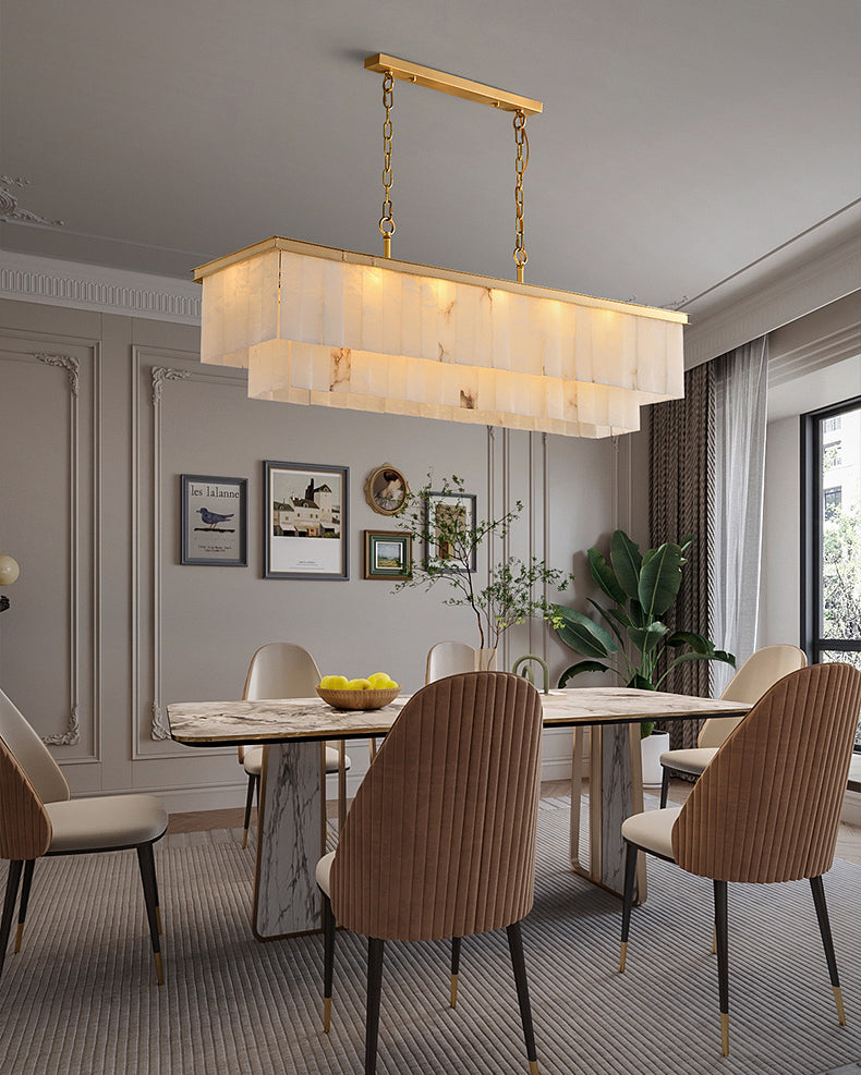 WOW Rectangular Alabaster Chandelier-wow2854