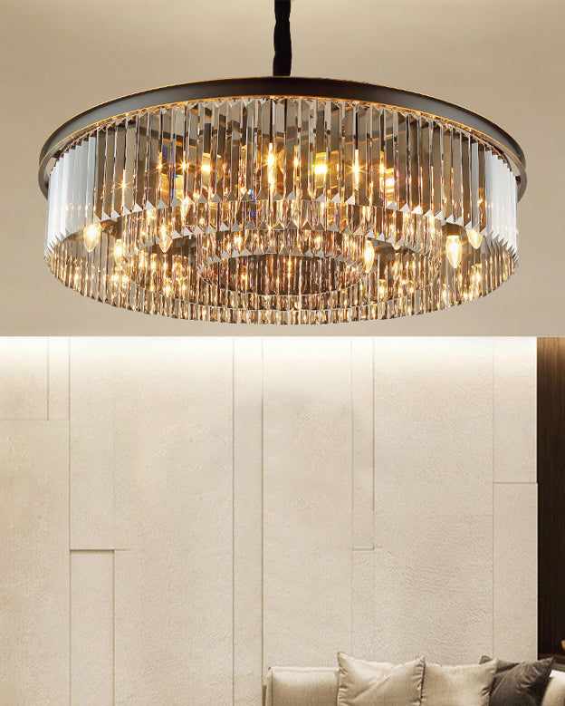 WOW Smoked Crystal Round Chandelier-wow2919