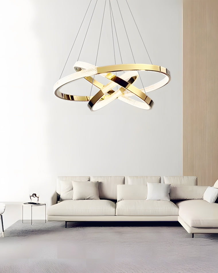 WOW Gold Tiered Ring led Chandelier-wow2796