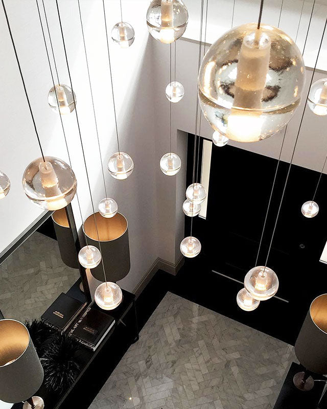 WOW Cascading Glass Ball Dining Room Chandelier-wow2648