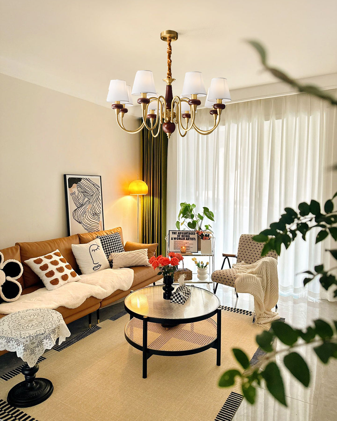 WOW Fabric Shaded Chandelier-wow2954