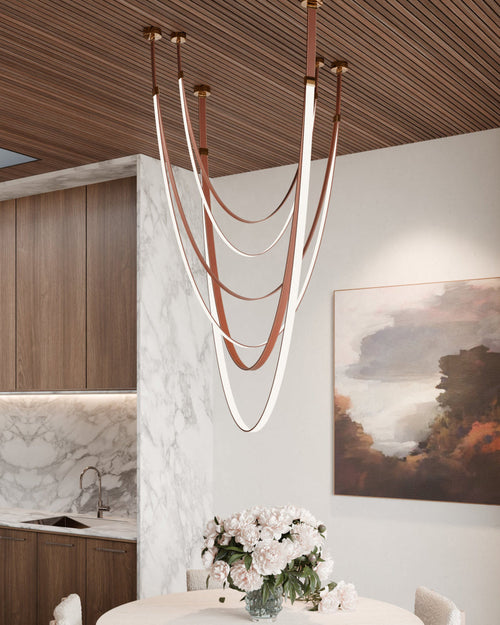 WOW Ribbon Leather Chandelier-wow2908