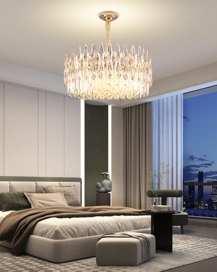 WOW Rose Gold Round Crystal Chandelier-wow2545
