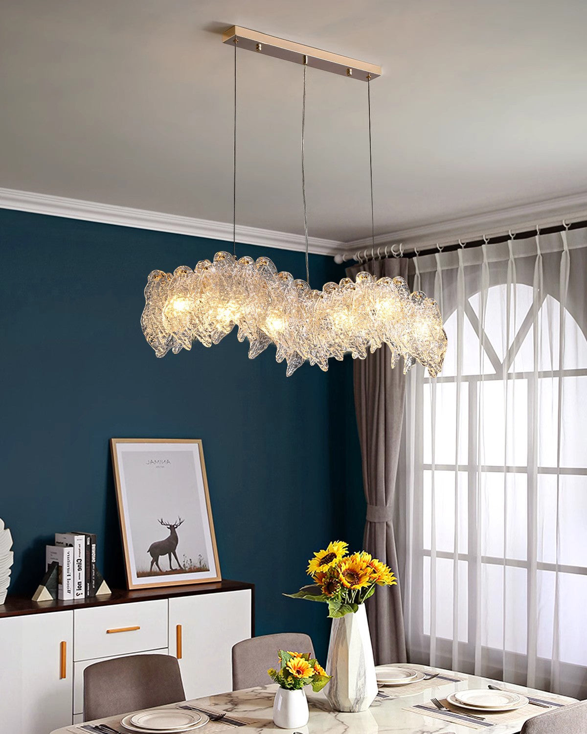 WOW Leaf Glass Chandelier-wow2374