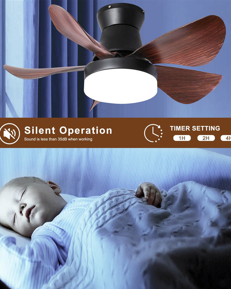 WOW Modern Farmhouse Small Ceiling Fan Lamp-wow5046
