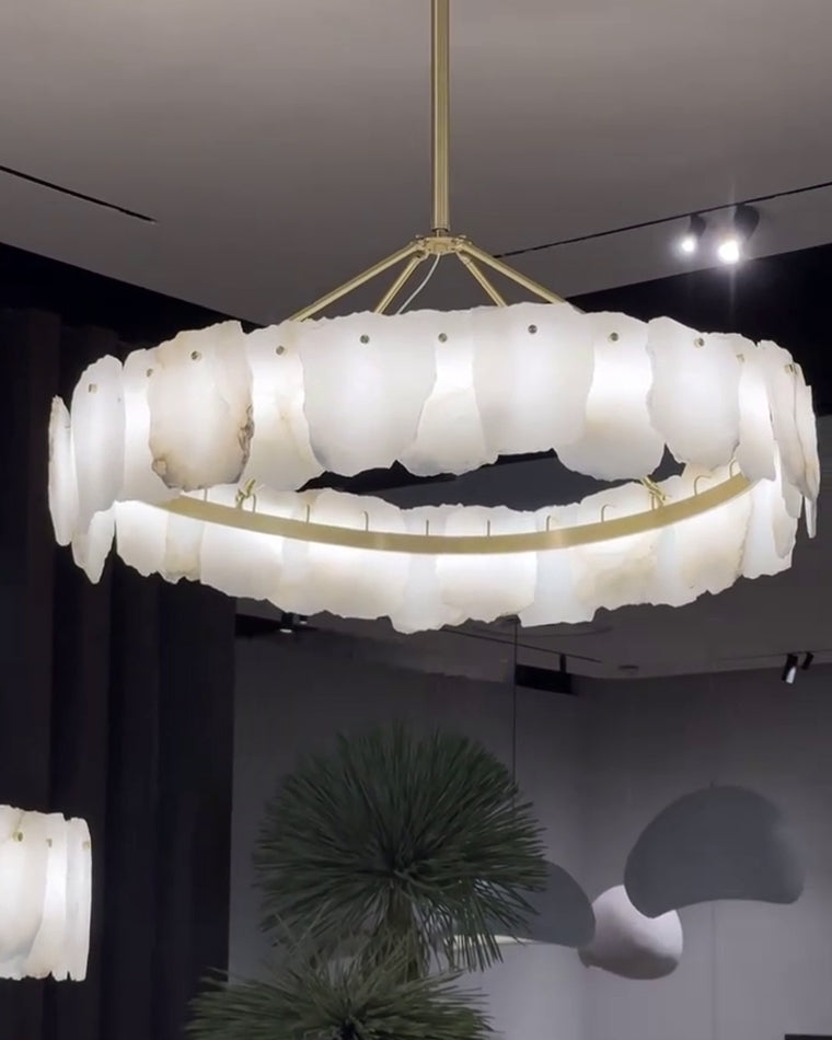 WOW Alabaster Round Chandelier-wow2392a