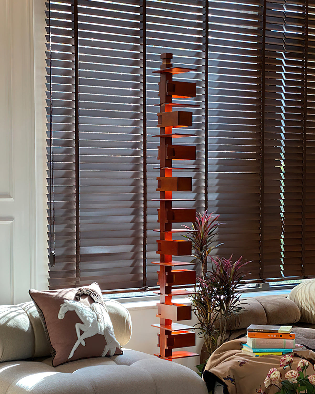 WOW Column Walnut Floor Lamp-wow7110
