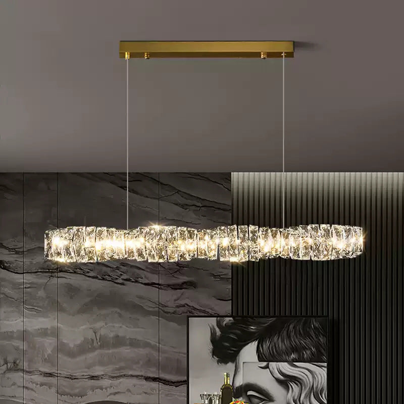 WOW Twist Linear Crystal Chandelier-wow2193