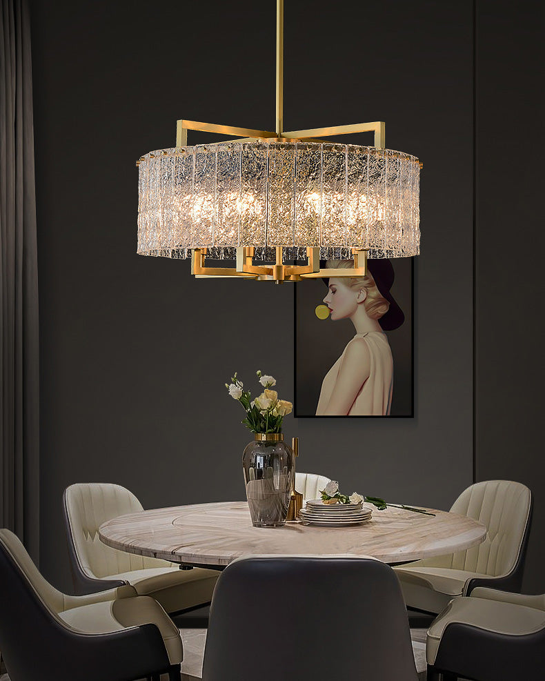 WOW Textured Glass Round Chandelier-wow2619