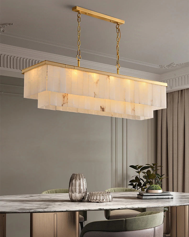 WOW Rectangular Alabaster Chandelier-wow2854