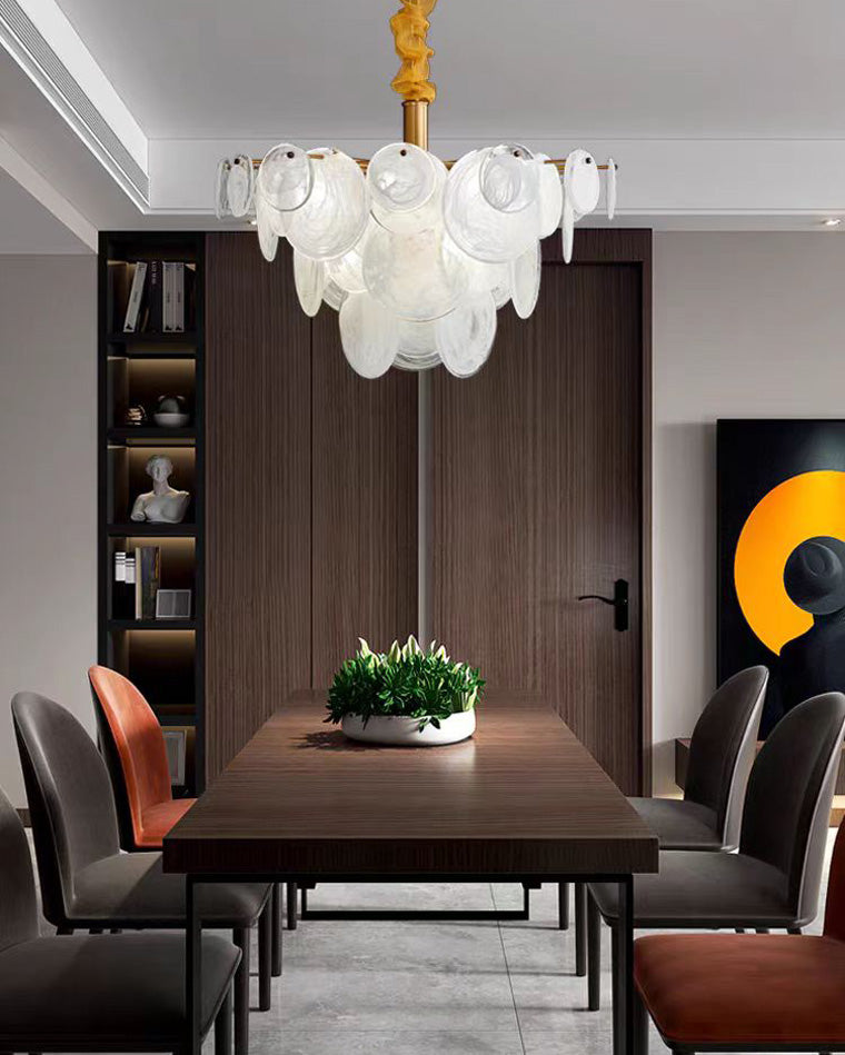 WOW Textured Glass Disc Chandelier-wow2477