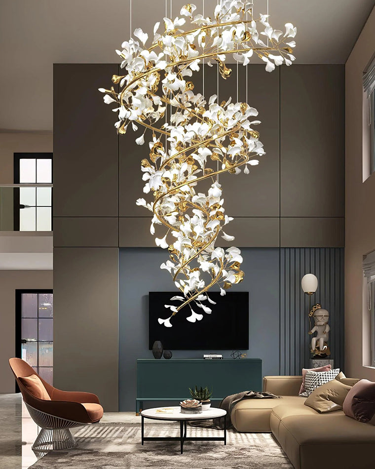 WOW Gingko Spiral Chandelier-wow2423